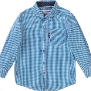 Košile chlapecká s dlouhým rukávem, Minoti, Grade 2, modrá – 86/92 | 18-24m
