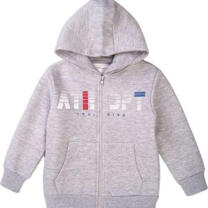 Mikina chlapecká s kapucí, Minoti, 7BZTHRU 1, šedá – 98/104 | 3/4let