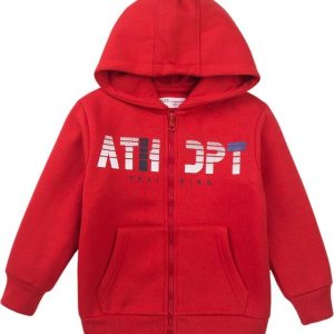 Mikina chlapecká s kapucí, Minoti, 7BZTHRU 3, červená – 98/104 | 3/4let