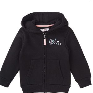 Mikina dívčí s kapucí, Minoti, 8GZTHRU 1, černá – 98/104 | 3/4let