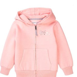 Mikina dívčí s kapucí, Minoti, 8GZTHRU 3, růžová – 92/98 | 2/3let