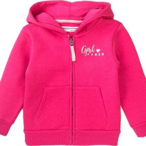 Mikina dívčí s kapucí, Minoti, 8GZTHRU 4, růžová – 80/86 | 12-18m