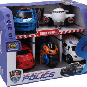 Dopravní prostředky policejní 5 ks 10 cm, Wiky Vehicles, W013261
