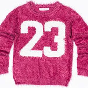 Svetr dívčí chlupatý, Minoti, GRUNGE 4, růžová – 98/104 | 3/4let