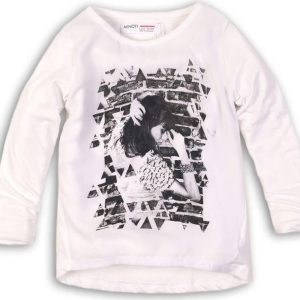 Tričko dívčí dlouhý rukáv, Minoti, GRUNGE 6, bílá – 98/104 | 3/4let