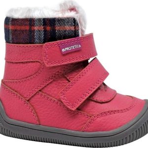 dívčí zimní boty Barefoot TAMIRA KORAL, protetika, červená – 34