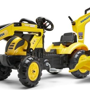 Šlapací traktor 2076N Komatsu s nakladačem, rypadlem a vlečkou, Falk, W014093