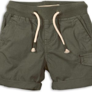 Kraťasy chlapecké bavlněné, Minoti, 1PSHORT 4, khaki – 80/86 | 12-18m