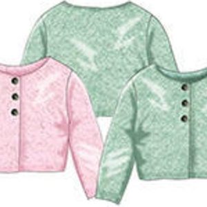 Svetr dívčí + bolerko, Minoti, DITSY 2, růžová – 92/98 | 2/3let