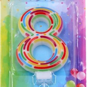 Párty svíčka číslo 8 Čárky, W017554