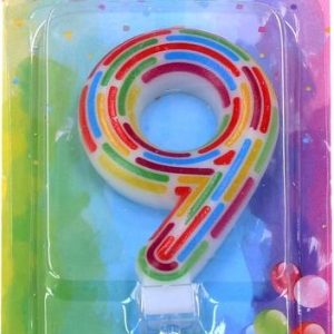 Párty svíčka číslo 9 Čárky, W017555