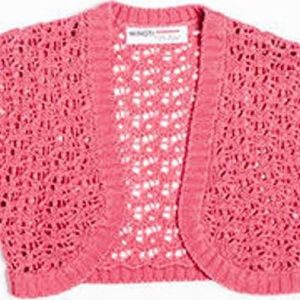 Bolerko dívčí s krátkým rukávem, Minoti, daydream 6, růžová – 86/92 | 18-24m