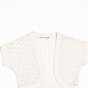 Bolerko dívčí s krátkým rukávem, Minoti, daydream 6, bílá – 92/98 | 2/3let