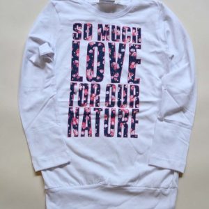 tričko dívčí s dlouhým rukávem, Wendee, ozfb39221-2, bílá – 152 | 12let