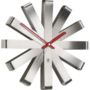 Czech Nástěnné hodiny Umbra RIBBON ocelové