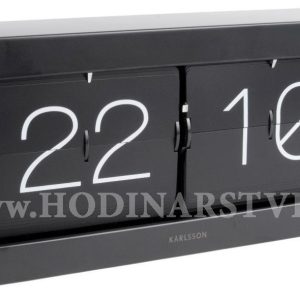Nástěnné i stolní překlápěcí hodiny Karlsson 5642BK 37cm