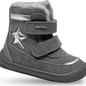 Dívčí zimní boty Barefoot LINET GREY, Protetika, šedá – 28