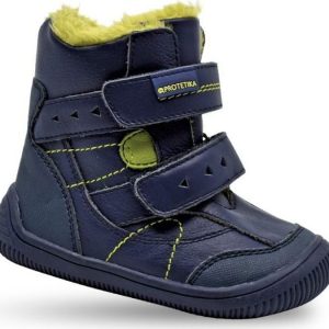 Chlapecké zimní boty Barefoot TOREN NAVY, Protetika, tmavě modrá – 21