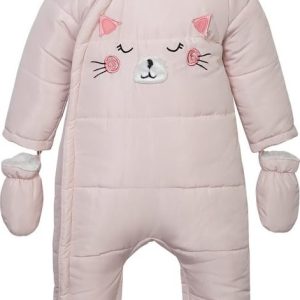 Kombinéza kojenecká zimní podšitá chlupem, Minoti, Lake 3, růžová – 74/80 | 9-12m