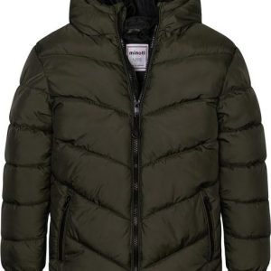 Kabát chlapecký nylonvý Puffa, Minoti, 11COAT 16, khaki – 98/104 | 3/4let