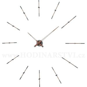 Designové nástěnné hodiny Nomon Merlin Walnut Graphite METP120N 125cm