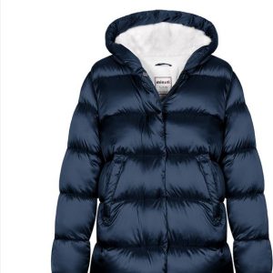 Kabát dívčí nylonový Puffa podšitý microfleecem, Minoti, 12COAT 1, modrá – 98/104 | 3/4let