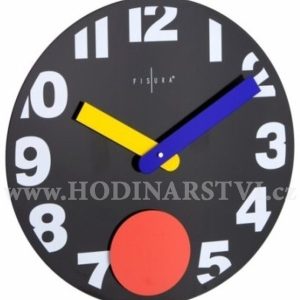 Fisura nástěnné hodiny Punto Black 357 W-05BK 40cm