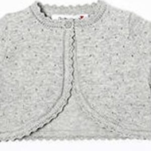 Svetr kojenecký bolerko, Minoti, BOW 8, šedá – 86/92 | 18-24m