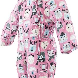 overal zimní dívčí s kožíškem, Pidilidi, PD1129-01, růžová – 98 | 3roky