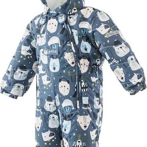 overal zimní chlapecký s kožíškem, Pidilidi, PD1129-02, modrá – 86 | 18m