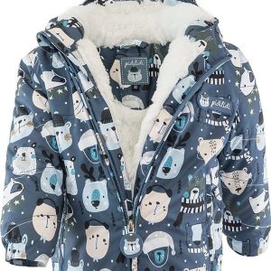 bunda zimní chlapecká s kožíškem, Pidilidi, PD1130-02, modrá – 86 | 18m