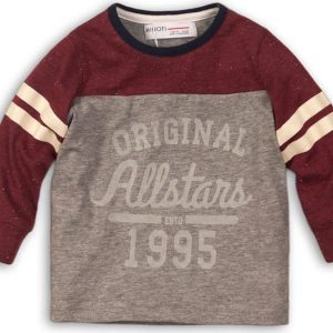 Tričko chlapecké s dlouhým rukávem, Minoti, ALLSTAR 3, červená – 68/80 | 6-12m
