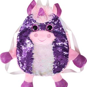 Batoh jednorožec flitrový fialový 38 cm, Wiky, W026165