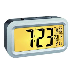 Rádiem řízený digitální budík s možností podsvícení TFA 60.2553.01 LUMIO PLUS – barva černá