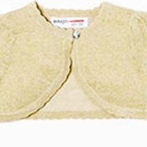 Svetr dívčí bolerko s ozdobnými lemy, Minoti, ODYSSEY 7, zlatá – 92/98 | 2/3let