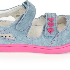 dívčí sandály Barefoot TERY JEANS, Protetika, světle modrá – 21