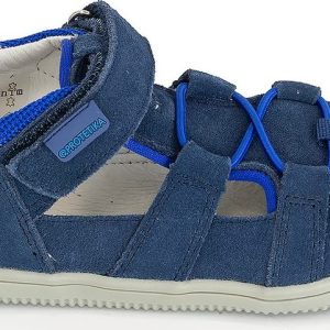 chlapecké sandály Barefoot KENDY DENIM, Protetika, tmavě modrá – 30