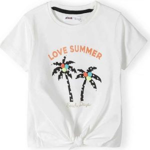 Tríčko dívčí s krátkým rukávem zavazovací, Minoti, field 6, Holka – 98/104 | 3/4let