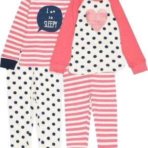 Pyžamo dívčí 2pack, Minoti, 2PJ 03, růžová – 80/86 | 12-18m