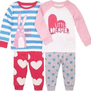 Pyžamo dívčí 2pack, Minoti, 2PJ 04, růžová – 80/86 | 12-18m