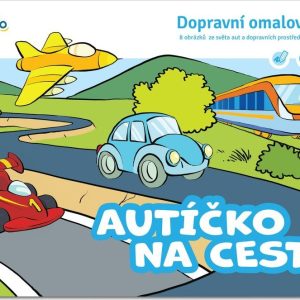 Autíčko na cestě omalovánka A5, Kresli.to, W031844