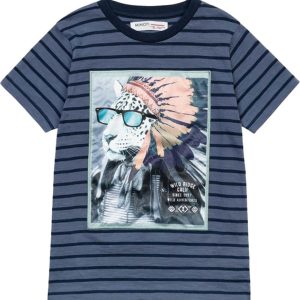 Tričko chlapecké s krátkým rukávem, Minoti, Valley 2, modrá – 98/104 | 3/4let