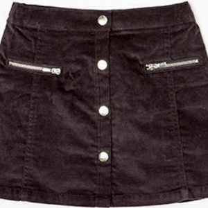 Sukně dívčí s elastenem, propínací, Minoti, ROSEWOOD 9, šedá – 98/104 | 3/4let