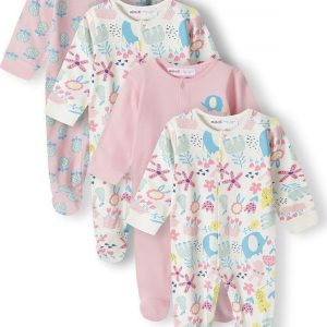 Overal kojenecký 4pack, Minoti, 16mbaby 1, holka – 80/86 | 12-18m