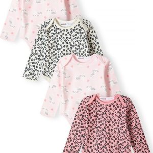 Body kojenecké 4pack, Minoti, 16mbaby 7, růžová – 74/80 | 9-12m