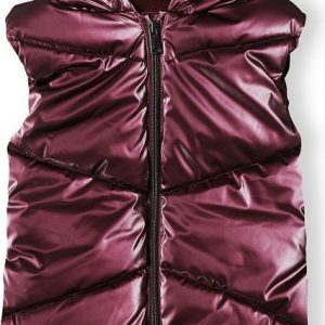 Vesta dívčí prošívaná Puffa s chlupatou podšívkou, Minoti, 16gilet 5, fialová – 98/104 | 3/4let