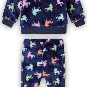 Pyžamo dívčí fleezové, Minoti, 16pj 14, modrá – 98/104 | 3/4let