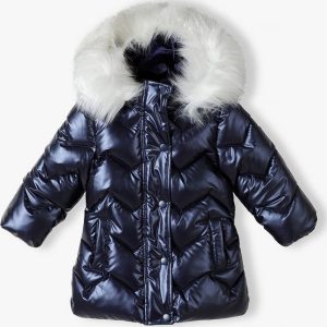 Kabát dívčí prošívaný Puffa, Minoti, express 1, modrá – 98/104 | 3/4let