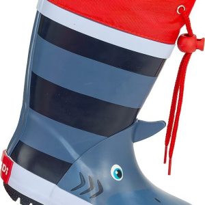 dětské holínky gumové – potisk žralok, Pidilidi, PL0044-04, modrá – 35