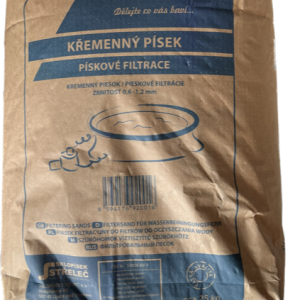 Poolservis Jemný písek do filtrace (0,3-0,8mm) – POUZE OSOBNÍ ODBĚR – filtrační písek 25 kg